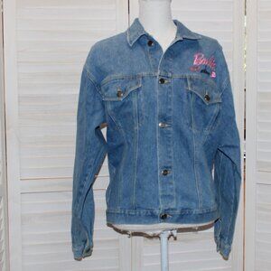 Vintage 1996 Jerry Leigh Denim Jean Jacket Small Ponytail Barbie Embroidered USA